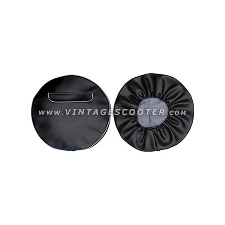 Housse de roue de secours noire avec pochette 3.50 X 10